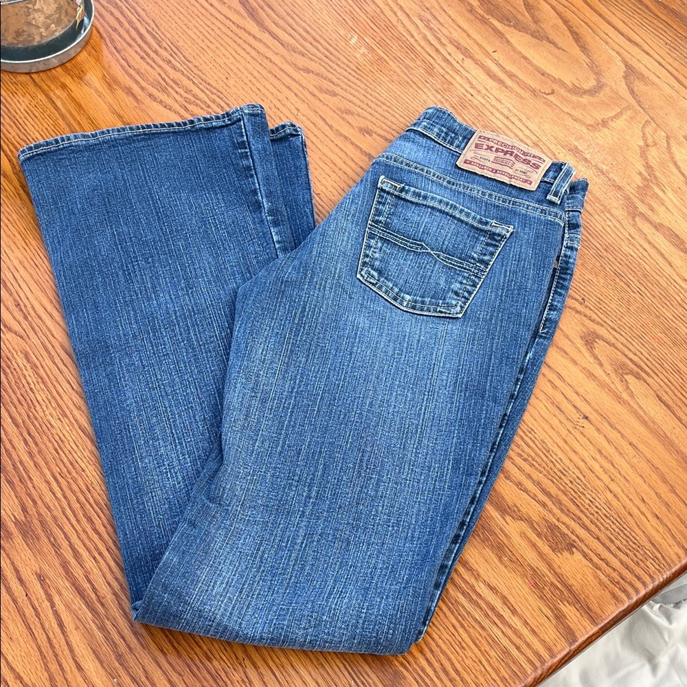 Express Women's Deep Blue Straight Leg Jeans